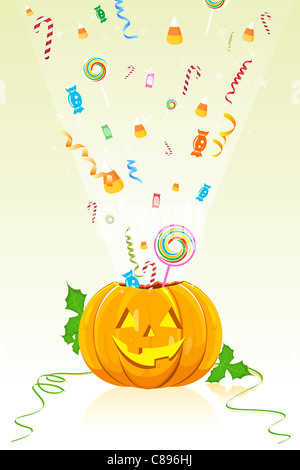 Abbildung von happy halloween Stockfoto