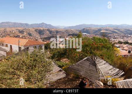 Ansicht der alten Stadt Sucre aus La Recoleta Kloster, Bolivien (UNESCO Weltkulturerbe) Stockfoto