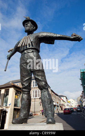 Zinn-Bergmann Statue in Redruth, Cornwall UK. Stockfoto