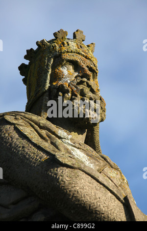 Stadt Stirling, Schottland. Nahaufnahme von König Robert der Bruce-Denkmal auf Stirling Castle Esplanade. Stockfoto