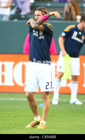 DAVID BECKHAM LA GALAXY V CHIVAS USA MLS CARSON LOS ANGELES CA USA 16. Oktober 2011 Stockfoto