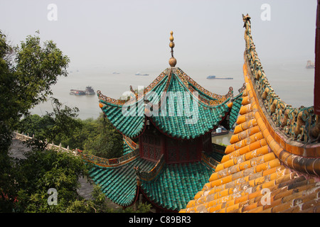 Blick auf Dongting-See von Yueyang Tower, Yueyang, Hunan, China Stockfoto