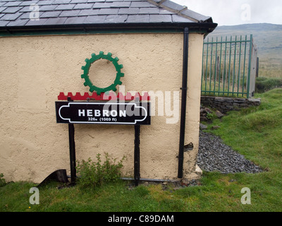 Hebron Bahnhof halt auf der Snowdon Mountain Railway in Wales. Stockfoto