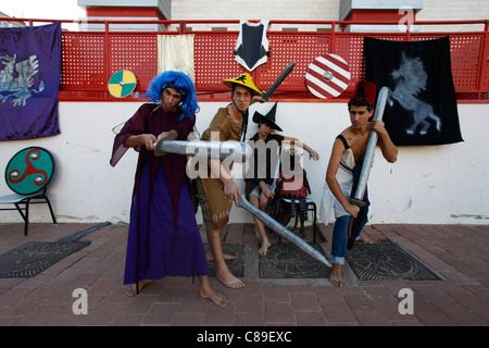 Junge israelische Cosplayer in Cosplay-Outfit in eine Science-Fiction- und Fantasy-Festival in Tel Aviv Israel Stockfoto