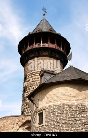 Detail der Ulrepforte in Köln. Erbaut im 13. Jahrhundert war es Teil der mittelalterlichen Stadtmauer defensive. Stockfoto