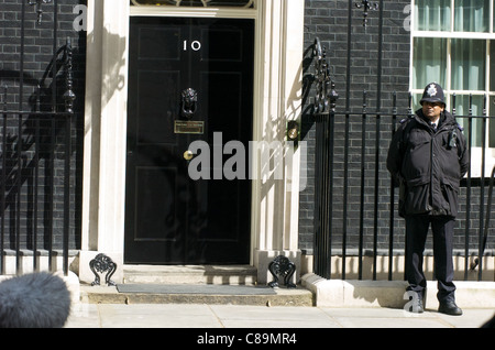 10 Downing Street London - Heimat des britischen Premierministers Stockfoto