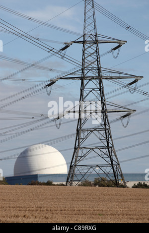 Sizewell B, Kernkraftwerk, Wasser Druckreaktor, betrieben von der Edf, Suffolk, UK Stockfoto