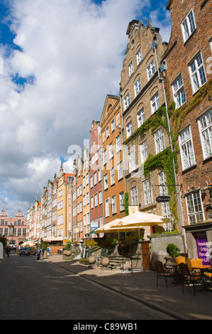 Ulica Mariacka Street Glowne Miasto der Stadt Danzig-Warschau-Polen-Europa Stockfoto