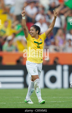 Maurine Brasilien feiert nach einer brasilianischen Tor gegen die Vereinigten Staaten während einer FIFA Frauen WM Viertelfinale-Spiel Stockfoto