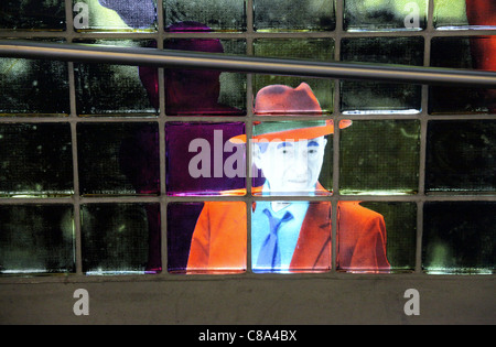 Kunstwerk im U-Bahn Terminal Coney Island Stillwell Avenue Stockfoto