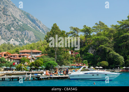 AKYAKA, TÜRKEI. Ein Blick auf den Ortsteil Iskele außerhalb Akyaka an der ägäischen Küste. 2011. Stockfoto