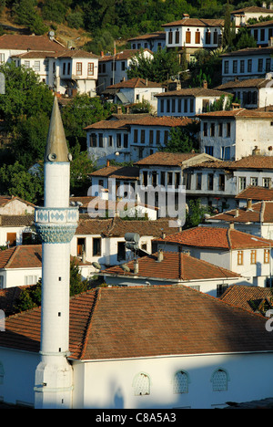 SIRINCE, in der Nähe von SELCUK, Türkei. Ein Abend-Blick auf das Dorf am Hang. 2011. Stockfoto