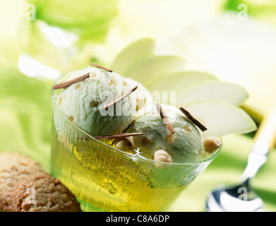 Birnensorbet Stockfoto