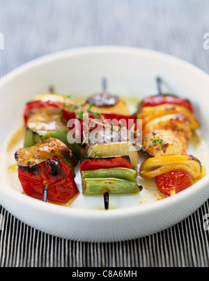 Gemischte Fleisch-Spieße Stockfoto