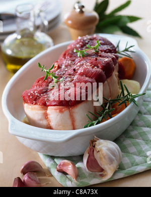 Vor der Zubereitung Roastbeef Stockfoto