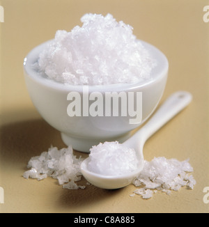 Fleur de Sel Meersalz Stockfoto