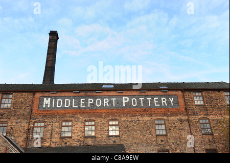Middleport Keramik arbeitet Burgess Dorling & Leigh Ltd Burleigh Burslem Stoke-on-Trent Uk Stockfoto