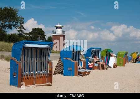 Der Leuchtturm Olhörn in Wyk Auf Föhr, Nordfriesischen Inseln, Meer, Nordfriesland, Schleswig-Holstein, Deutschland, Nordeuropa Stockfoto