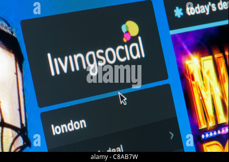 Nahaufnahme von LivingSocial Logo wie auf ihrer Website zu sehen. (Nur zur redaktionellen Verwendung: print, TV, e-Book und redaktionelle Webseite). Stockfoto