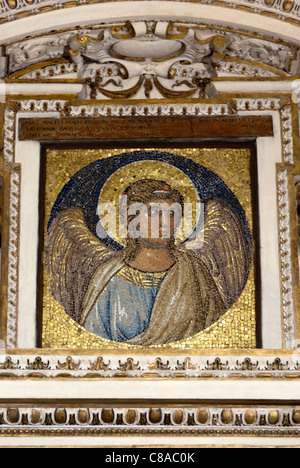 Der Engel von Giotto Mosaik (frühen 1300 n. Chr.), Kirche von San Pietro Ispano - Boville Ernica, Italien Stockfoto