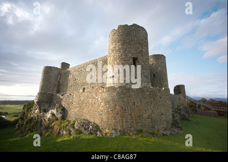 Harlech Castle befindet sich in Gwynedd, Wales. Von freundlichen Edward i. gebaut. Stockfoto