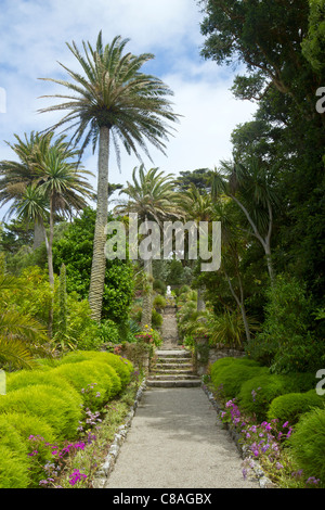 Neptuns Schritte Weg in den Klostergarten, Tresco Inseln von albern, Cornwall UK. Stockfoto