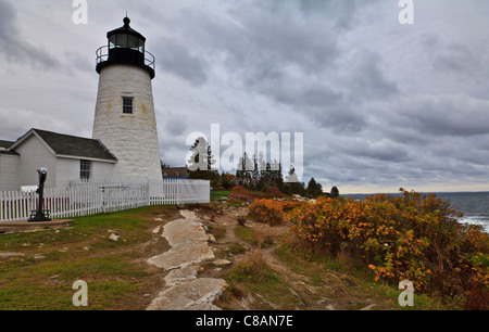 Pemaquid Point Light Station, Muscongus Bay, Bristol, Maine, USA Stockfoto