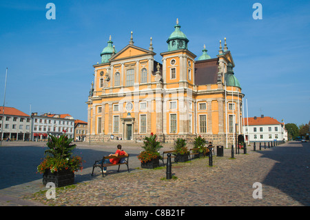 Domkyrkan Kathedrale am Stortorget Platz Kalmar Stadt Småland Schweden Südeuropa Stockfoto