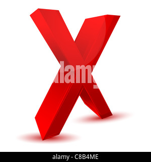 Illustration des negativen Kreuz auf isolierte Hintergrund Stockfoto