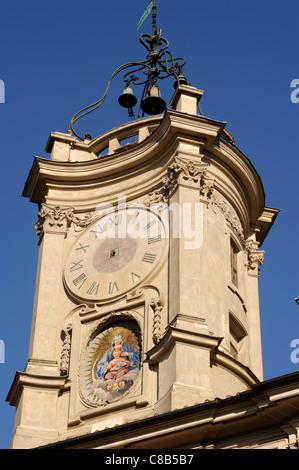 Italien, Rom, torre dell'orologio, Uhrturm Stockfoto