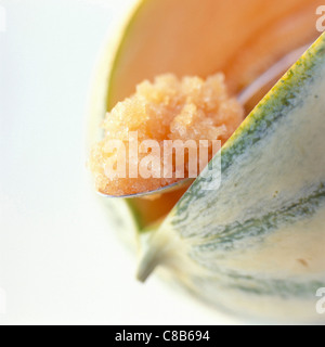 Melonen Granita und Pineau des Charentes Stockfoto