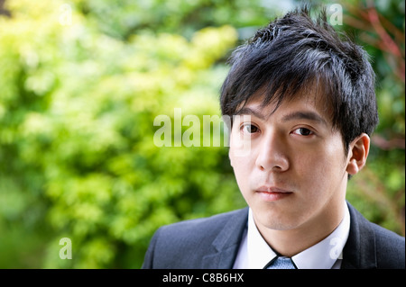 Close-up Portrait von zuversichtlich Geschäftsmann Stockfoto