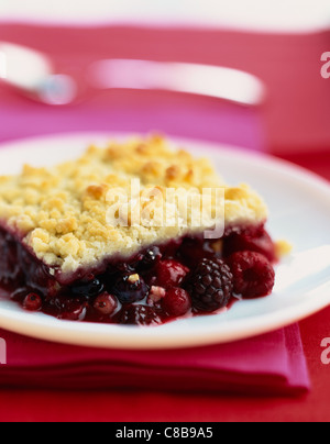 Sommer Obst crumble Stockfoto