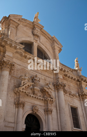 Barocke Fassade der Kirche Sv. Dubrovnik. Stockfoto