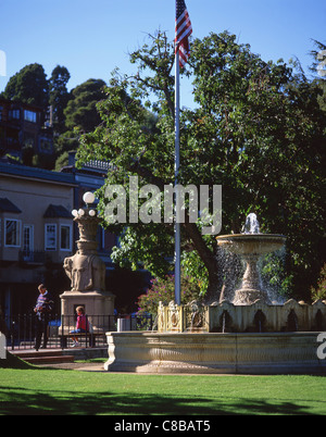 Park Plaza de Viña Del Mar, Sausalito, San Francisco Bay Area, Marin County, Kalifornien, Vereinigte Staaten von Amerika Stockfoto