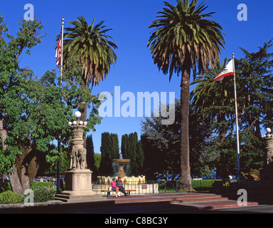 Park Plaza de Viña Del Mar, Sausalito, San Francisco Bay Area, Marin County, Kalifornien, Vereinigte Staaten von Amerika Stockfoto