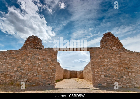 Mission Kirche bei Gran Quivira Ruinen an der Salinas Pueblo Missionen National Monument, New Mexico, USA Stockfoto