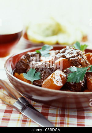 Rindfleisch und Karotten in braune ale Stockfoto