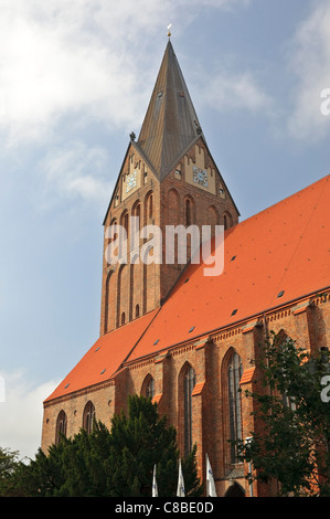 Die Marienkirche (Marienkirche) in Barth, Mecklenburg-Vorpommern, Deutschland. Stockfoto