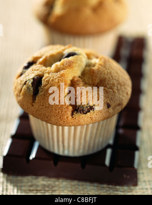 chocolate Chip muffins Stockfoto
