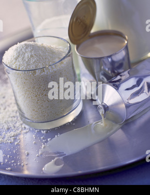 pulverisiert und konzentrierte Milch Stockfoto