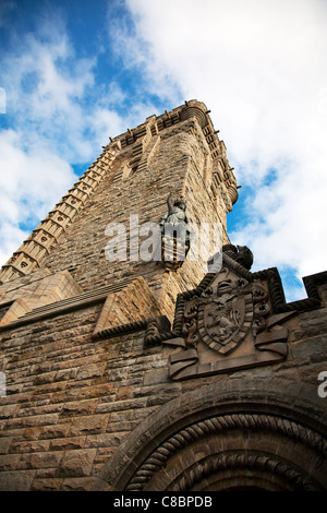 William Wallace Statue, National Wallace Monument, Stadt Stirling, Schottland Blick auf Ritter Skulptur Stockfoto
