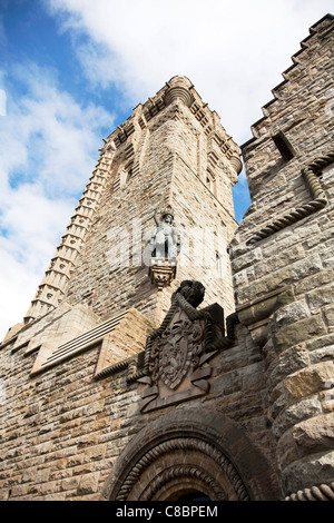 William Wallace Statue, National Wallace Monument, Stadt Stirling, Schottland Blick auf Ritter Skulptur Stockfoto