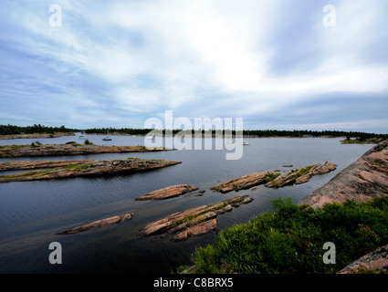 Dies ist der Eingang zum Bad Fluss aus Georgian Bay, Huron-See in Ontario, Kanada Stockfoto