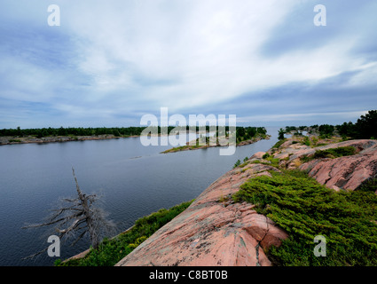 Dies ist der Eingang zum Bad Fluss aus Georgian Bay, Huron-See in Ontario, Kanada Stockfoto