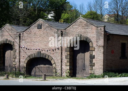 Die Cromford und High Peak Railway und Peak Forest Kanal Umladung Gebäude Whaley Bridge Derbyshire Stockfoto