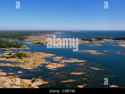 Dies ist die Küste der Georgian Bay, Huron-See, in der Nähe von Britt, Ontario Stockfoto