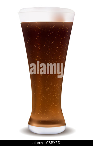 Außenillustration Bierglas auf isolierte Hintergrund Stockfoto