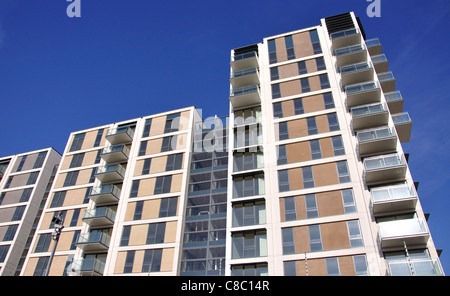 Olympic Village Appartements, Olympic Park in London, Stratford, Newham Borough, London, Greater London, England, Vereinigtes Königreich Stockfoto