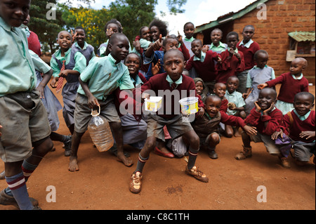 Kinder in der Schule St. Patricks, Thika, Kenia. Stockfoto